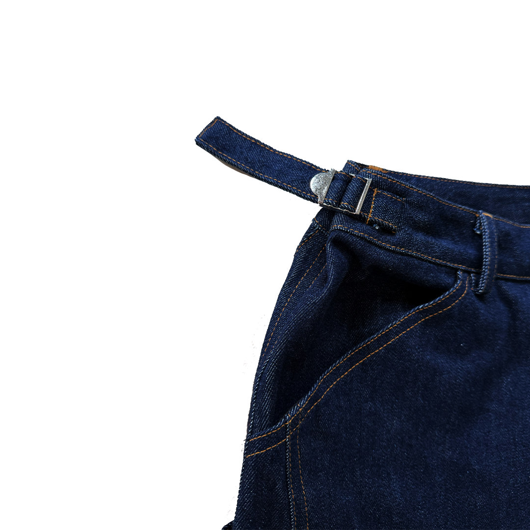 Gold Stitch Denim Shorts