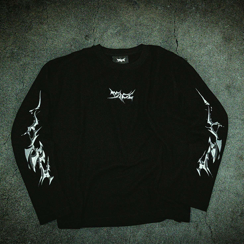 Bladed Waffle Knit (Black)