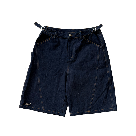 Gold Stitch Denim Shorts